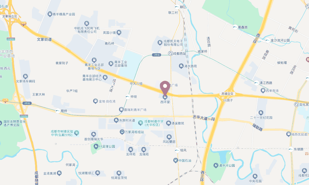 蓝光西环里位置地图